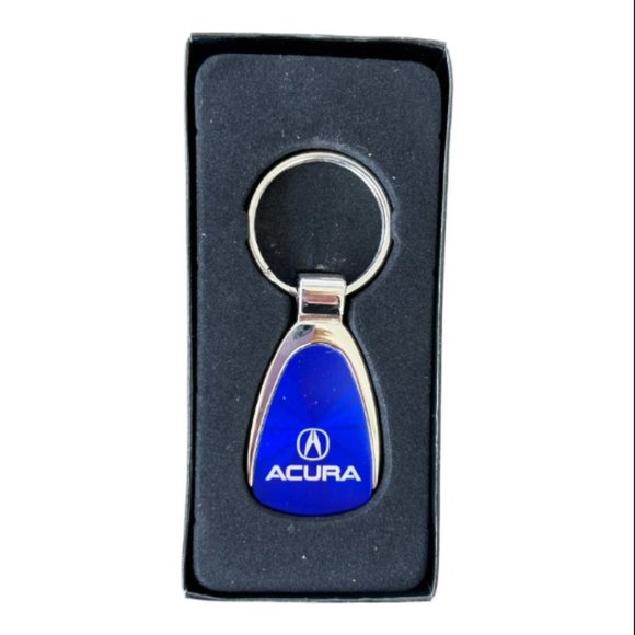 2021 Acura Authentic Logo Key Chain Blue Metal Teardrop Fob Ring Tear Dr… - Picture 1 of 3